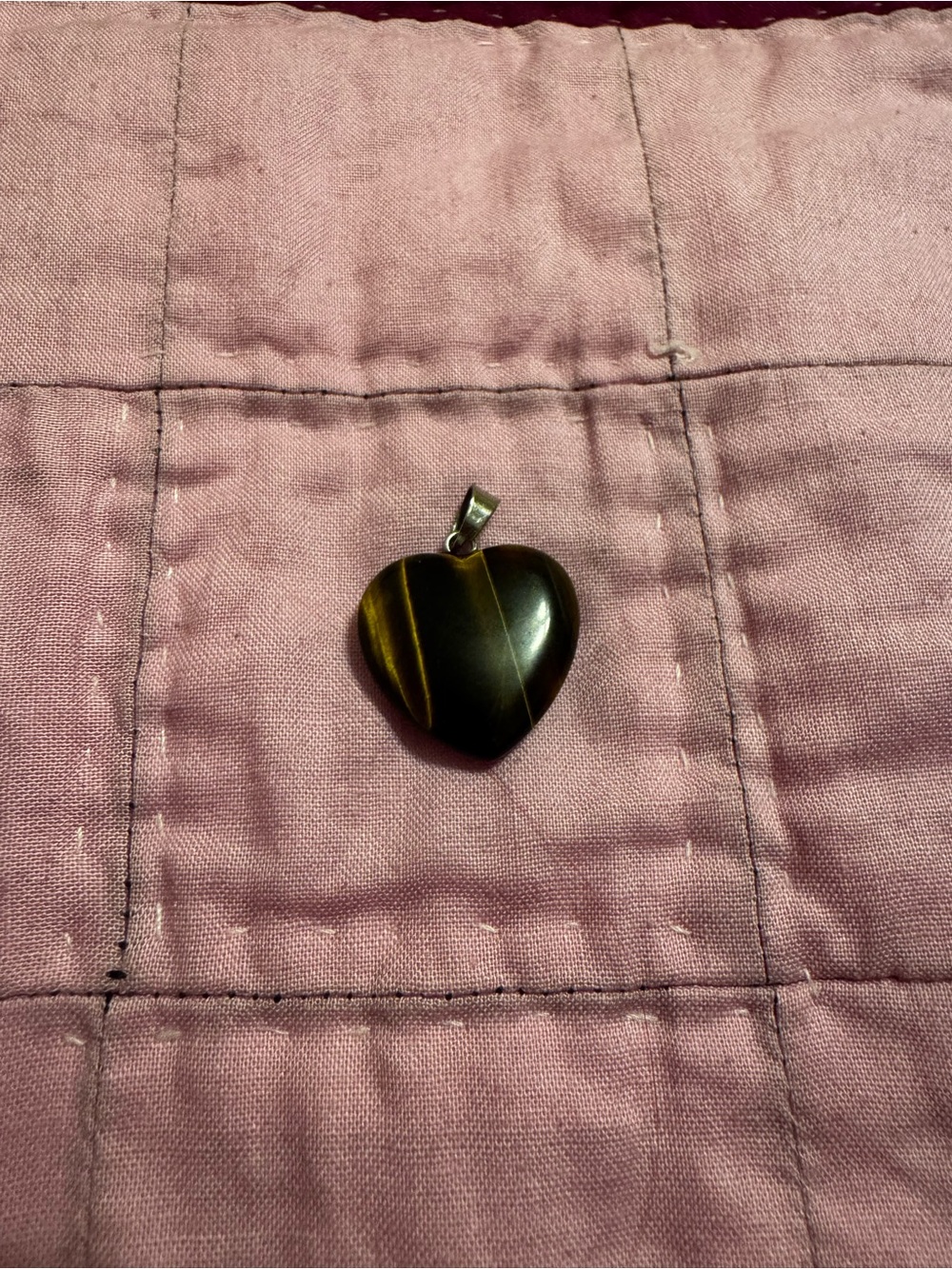 Heart-Shaped Tiger's Eye Pendant